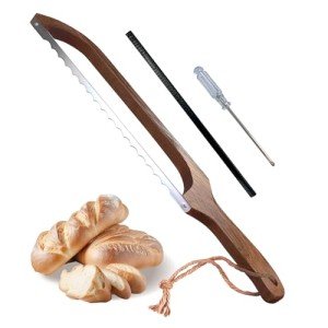 HOTTOR Premium Serrated Bread Knife with Wooden Handle