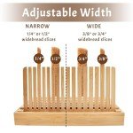 Detachable Bamboo Bread Slicer with Knife and Tray
