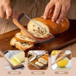 HOTTOR Premium Serrated Bread Knife with Wooden Handle