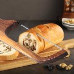HOTTOR Premium Serrated Bread Knife with Wooden Handle