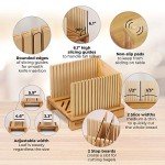Adjustable Bamboo Bread Slicer with Cutting Board