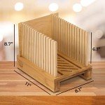Adjustable Bamboo Bread Slicer with Cutting Board