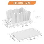 Adjustable Bread Slicer with Crumb Tray - White
