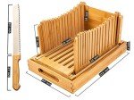 Bamboo Bread Slicer with Crumb Tray - Adjustable
