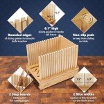 Bamboo Bread Slicer with Adjustable Width Guides