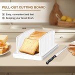 Foldable Bread Slicer with Removable Cutting Board