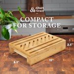 Bamboo Bread Slicer with Adjustable Width Guides