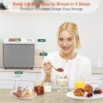 19-in-1 Smart Bread Maker with Nonstick Ceramic Pan