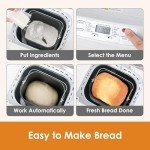 2LB 12-IN-1 Bread Maker with Gluten-Free Setting