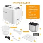 2LB 12-IN-1 Bread Maker with Gluten-Free Setting