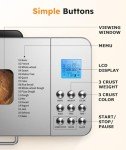 OSIPOTO 2LB Stainless Steel Bread Maker Machine