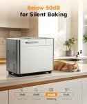 OSIPOTO 2LB Stainless Steel Bread Maker Machine