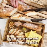 Nuvograin Wood Bread Cutting Board & Slicer