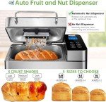 KBS 17-in-1 Stainless Steel Bread Maker, 2LB