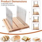 Stainless Steel Adjustable Bread Slicer with Guide