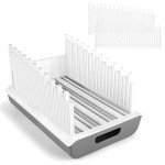 YONGAIJIA Adjustable Bread Slicer with Storage Tray