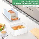 CAWIU Foldable Bread Slicer with Crumb Tray