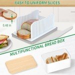 CAWIU Foldable Bread Slicer with Crumb Tray