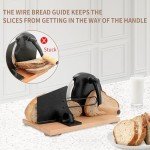 Manual Bread Slicer with Hand Crank - Adjustable Thickness