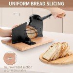 Manual Bread Slicer with Hand Crank - Adjustable Thickness