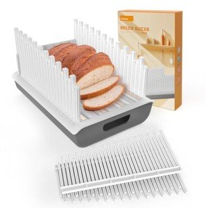 Adjustable Bread Slicer with Crumb Tray
