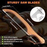 HAOIOKSC Wooden Bread Slicer & Serrated Knife