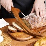 HAOIOKSC Wooden Bread Slicer & Serrated Knife