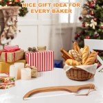 HAOIOKSC Wooden Bread Slicer & Serrated Knife
