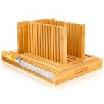 Adjustable Bread Slicer with Crumb Tray & Knife