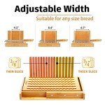 Adjustable Bread Slicer with Crumb Tray & Knife