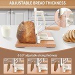 Adjustable Manual Bread Slicer with Hand Crank