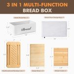RYTOXILO Bread Slicer with Bamboo Lid and Box