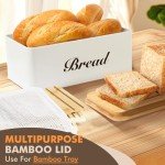 RYTOXILO Bread Slicer with Bamboo Lid and Box