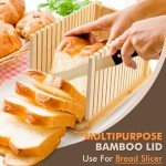 RYTOXILO Bread Slicer with Bamboo Lid and Box