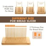 RYTOXILO Bread Slicer with Bamboo Lid and Box