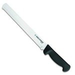 10" Scalloped Bread Knife with Black Handle
