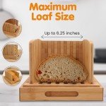 Compact Adjustable Bread Slicer with Crumb Tray