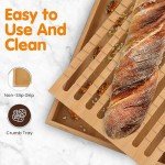 Compact Adjustable Bread Slicer with Crumb Tray