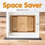 Compact Adjustable Bread Slicer with Crumb Tray