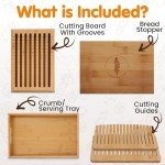 Compact Adjustable Bread Slicer with Crumb Tray