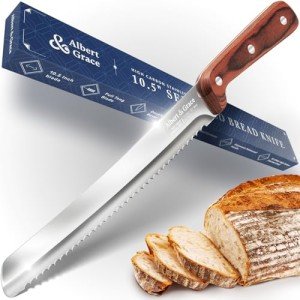 10.5-Inch Ultra Sharp Serrated Bread Slicer Knife