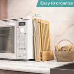 Bamboo Bread Slicer with Adjustable Thickness Guide