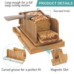 Bamboo Bread Slicer with Adjustable Thickness Guide