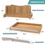 Bamboo Bread Slicer with Adjustable Thickness Guide