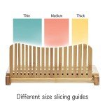 Bamboo Bread Slicer with Adjustable Thickness Guide
