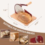 Manual Bread Slicer with Hand Crank - Adjustable Thickness