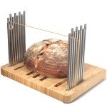 Adjustable Bamboo Bread Slicer and Cutting Guide