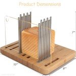 Adjustable Bamboo Bread Slicer and Cutting Guide