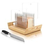 Adjustable Stainless Steel Bread Slicer with Knife