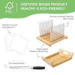 Adjustable Stainless Steel Bread Slicer with Knife